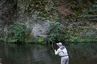 Fliegenfischen an der Bode in Sachsen-Anhalt. Fliegenfischerschule Mittelweser, Stolzenau