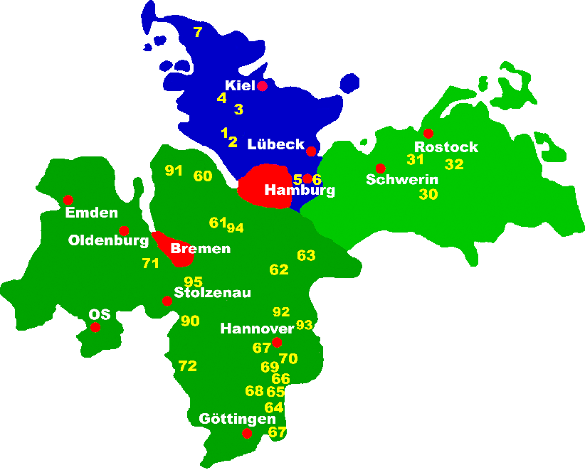 Fliegenfischen und Angeln in Norddeutschland. Niedersachsen, Bremen, Hamburg, Schleswig-Holstein und Mecklenburg-Vorpommern. Hannover, Hamburg, Stolzenau, Nienburg und Bremen. Auch hier im Norden läßt es sich gut mit der Fliege fischen.