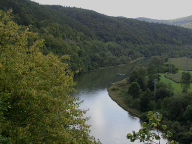 Fliegenfischen am Affolderner See. Rollwurf und Switchcast sollte man hier wegen des geringen Rückraumes aber gut beherschen