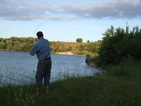 Uwe R. aus Cuxhaven beim Angeln am Kreidesee in Hemmoor