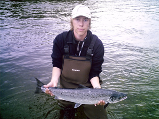 Thies mit schönem Lachs aus der Orkla in Norwegen