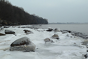 Noch nichts los an der Küste mit Meerforellen