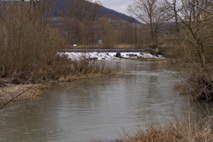 Werra in Thüringen. Ende Januar 2007